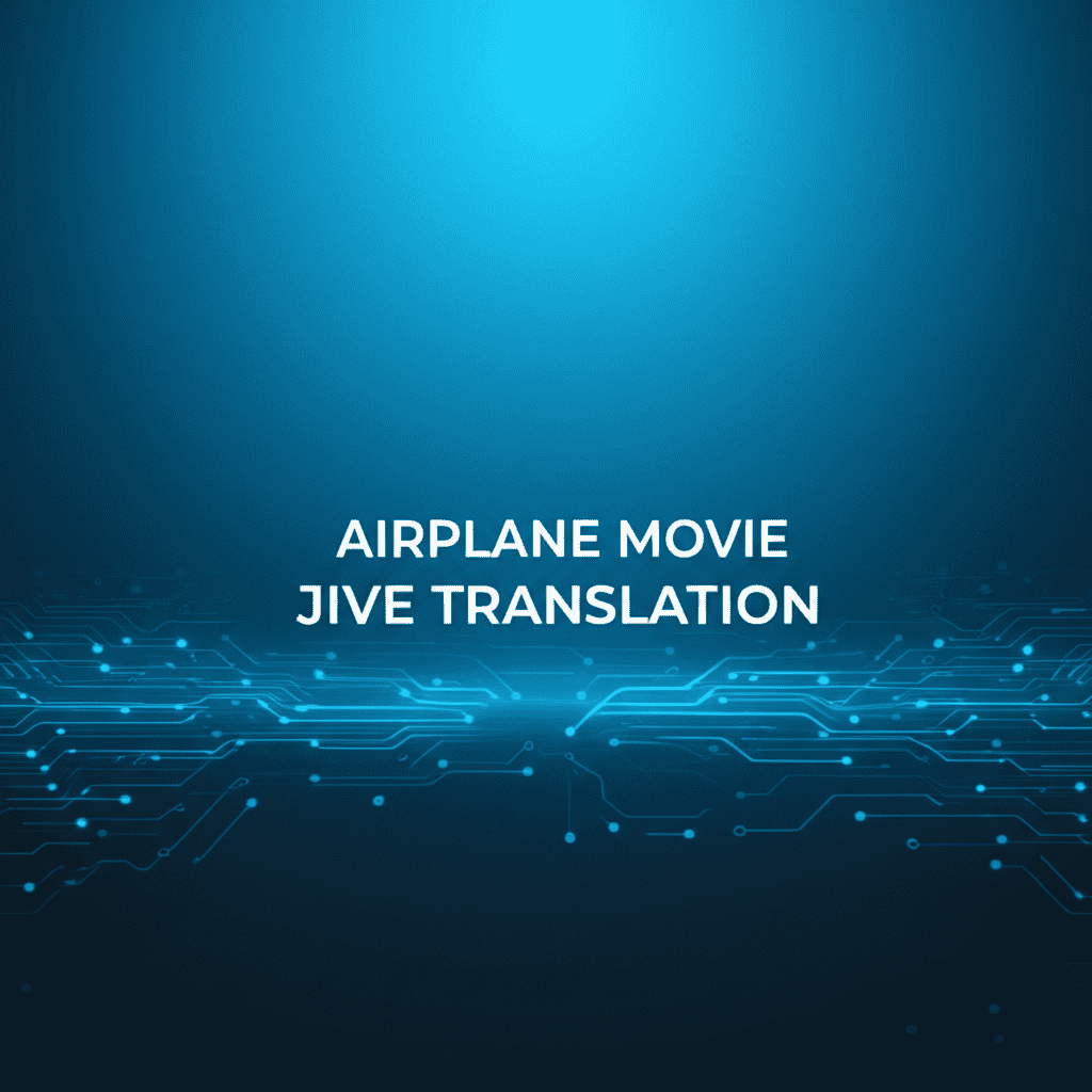Still from Airplane! movie showing the Jive speaking scene