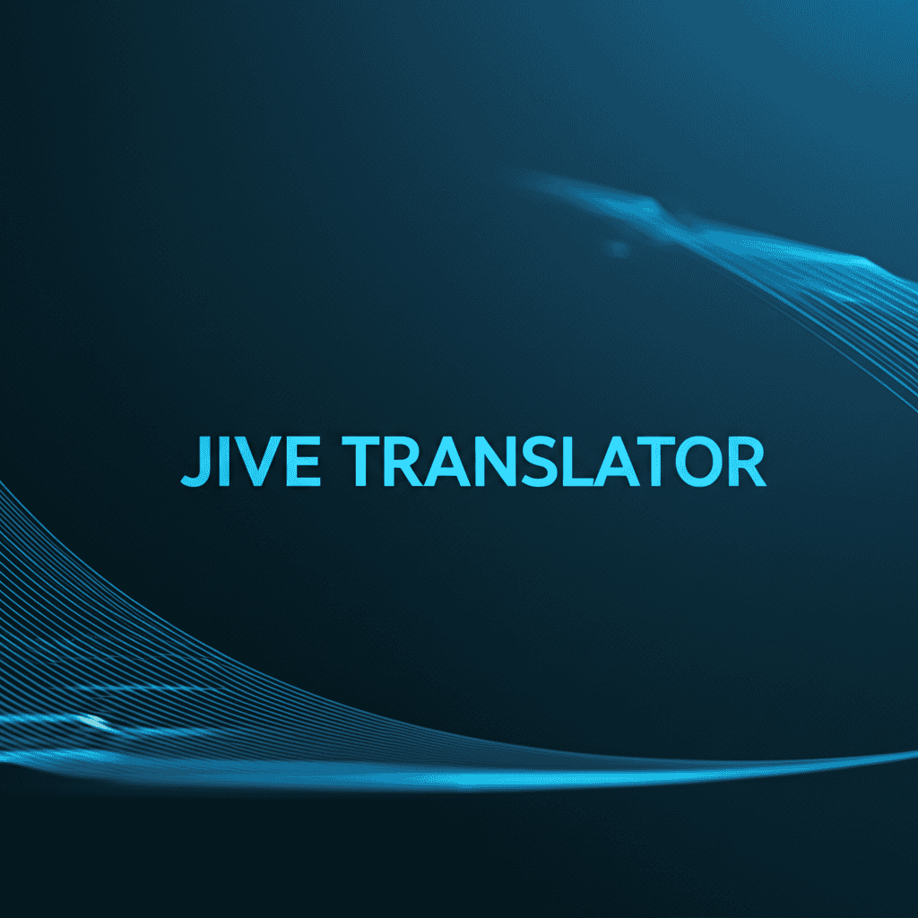 Jive Translator interface showing text translation