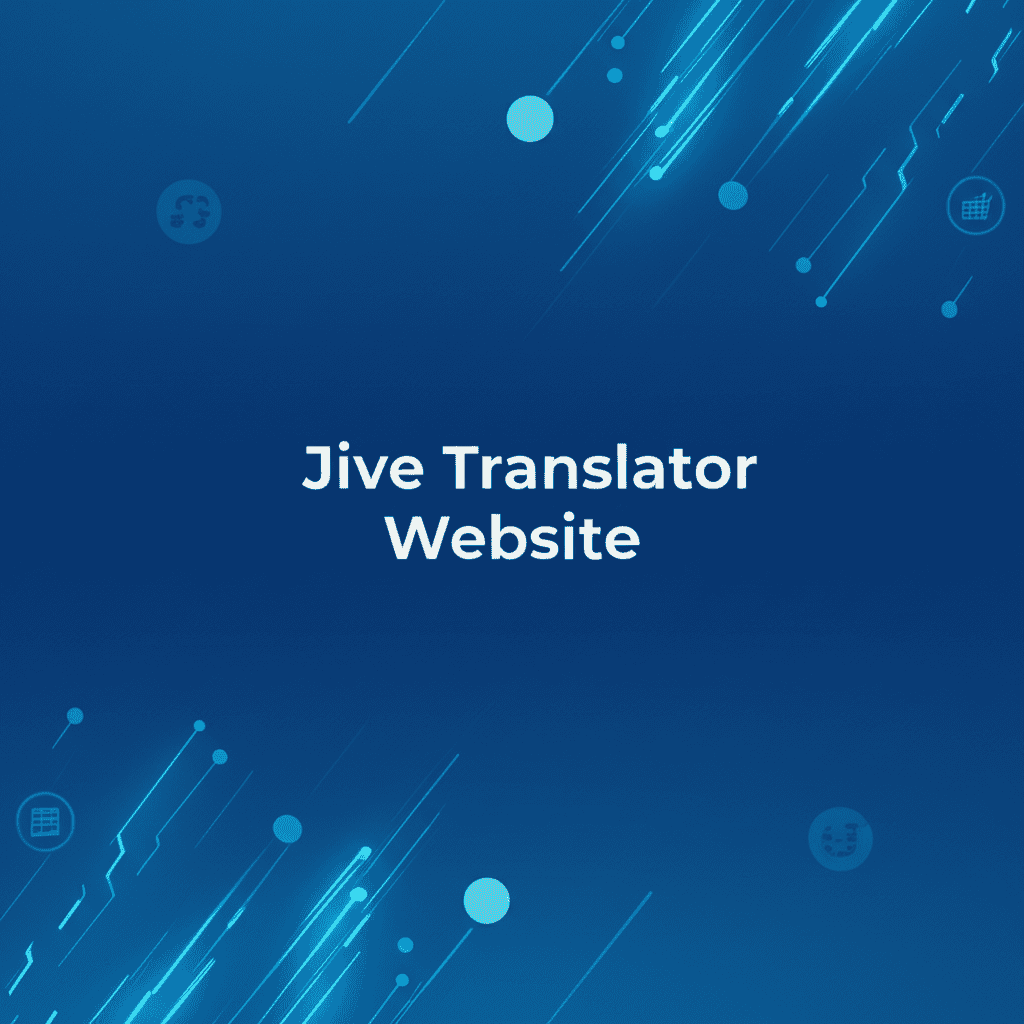 Jive Translator Website interface showing translation process